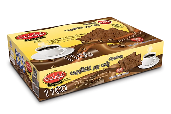 بیسکویت پتی بور ۵۲۰ گرمی فرخنده با طعم کاکائو